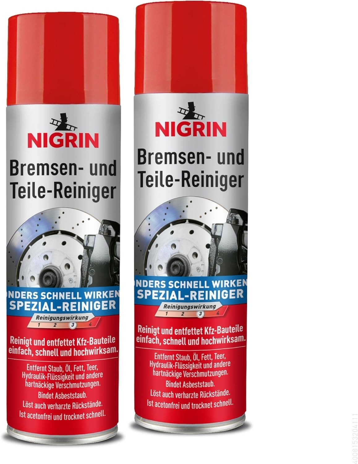 Lot de 2 Nettoyant Frein 500ml Spray Dégraissant Moteur Pièces Auto