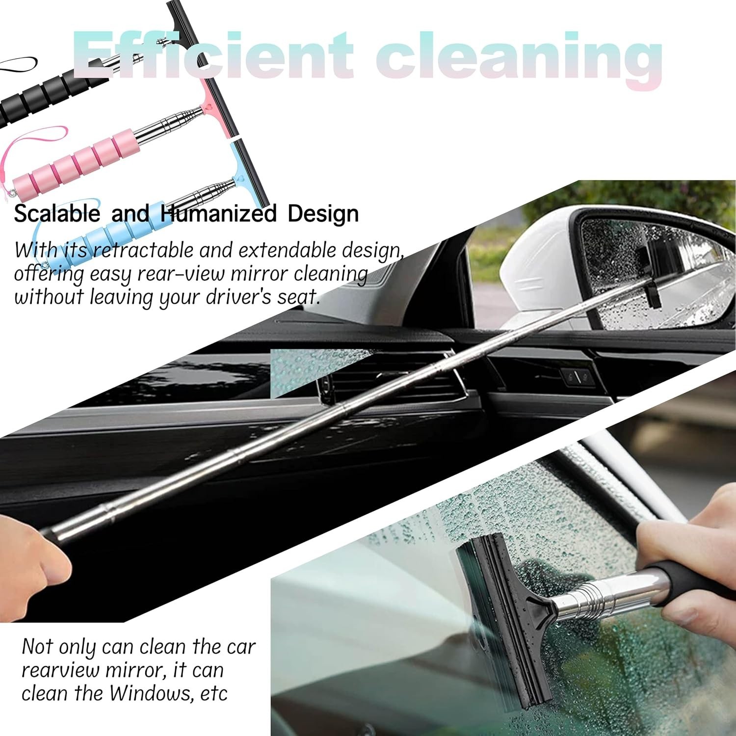 Universal Side Mirror Squeegee – Efficient Cleaning for Safe Driving in Rain