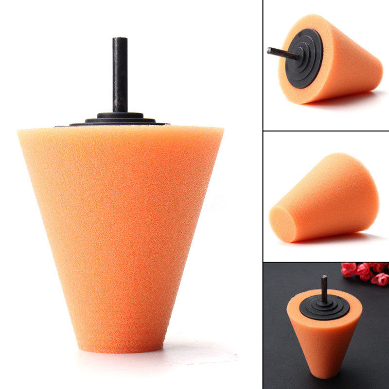 1PC For Car Wheel Hub Cone Polishing Random Sponge Cleaning Drill Replace Tool