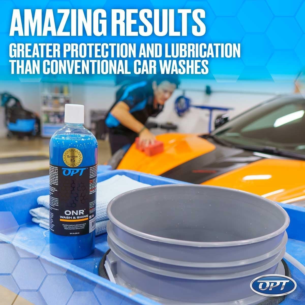 Optimum No Rinse Car Wash 32 Oz & Big Red Sponge Kit – Eco-Friendly Detailing