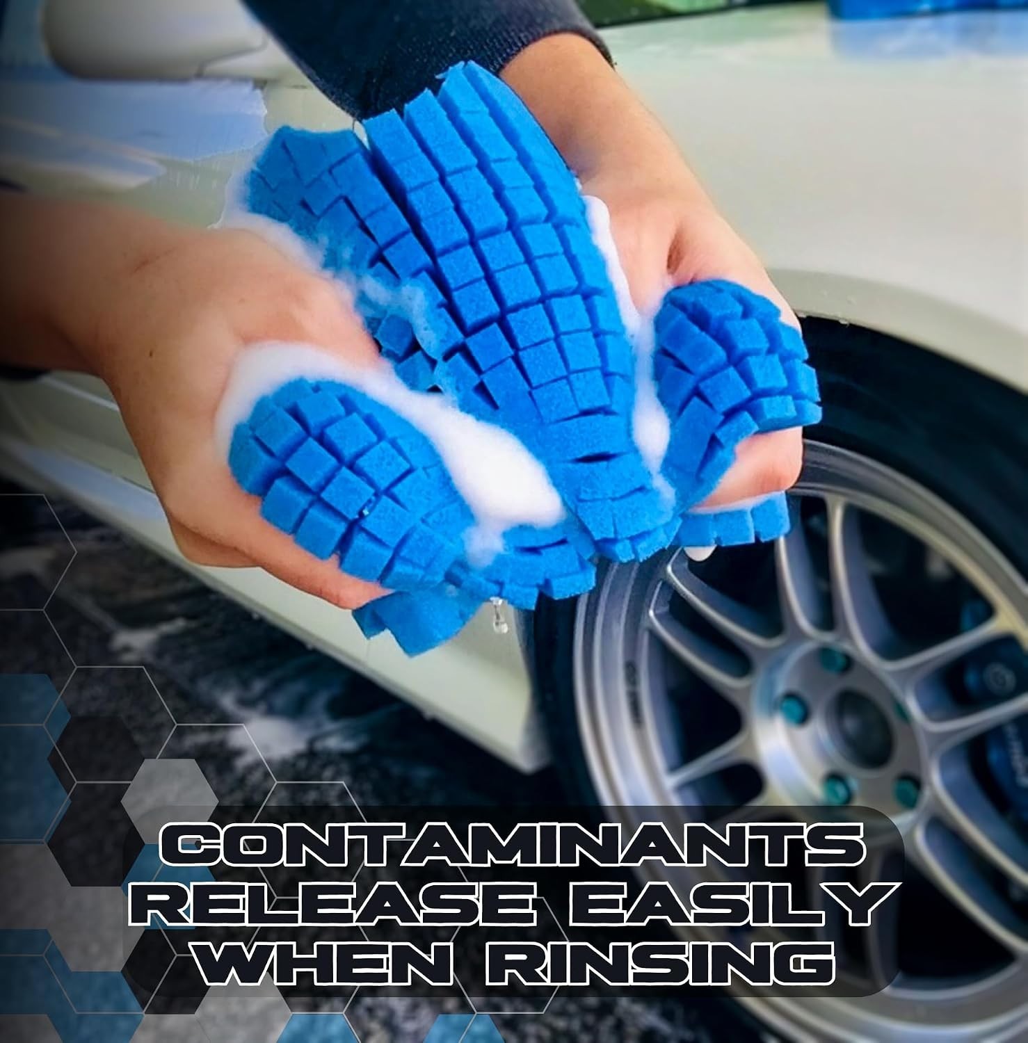 Advanced Grid Car Wash Sponge Set