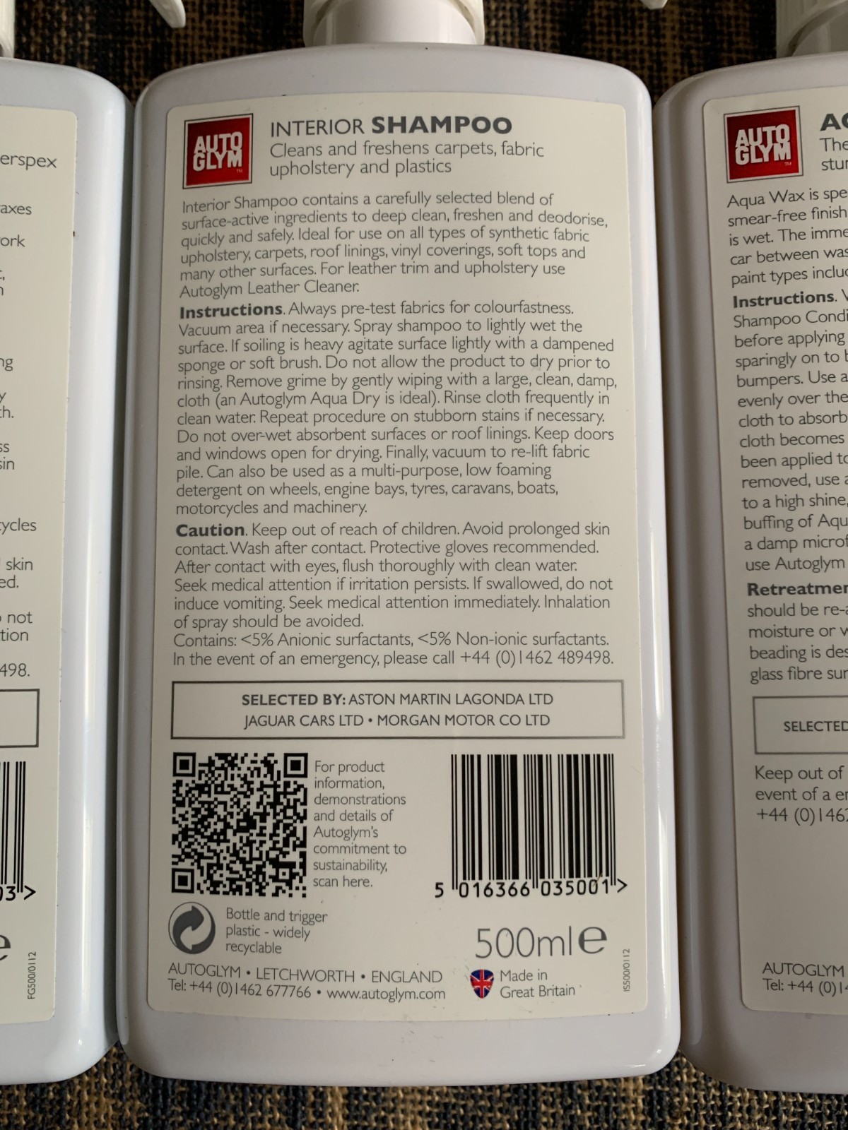 AutoGlym The Collection Perfect Interiors Ideal Car Cleaning Kit 6x 500ml + Bag