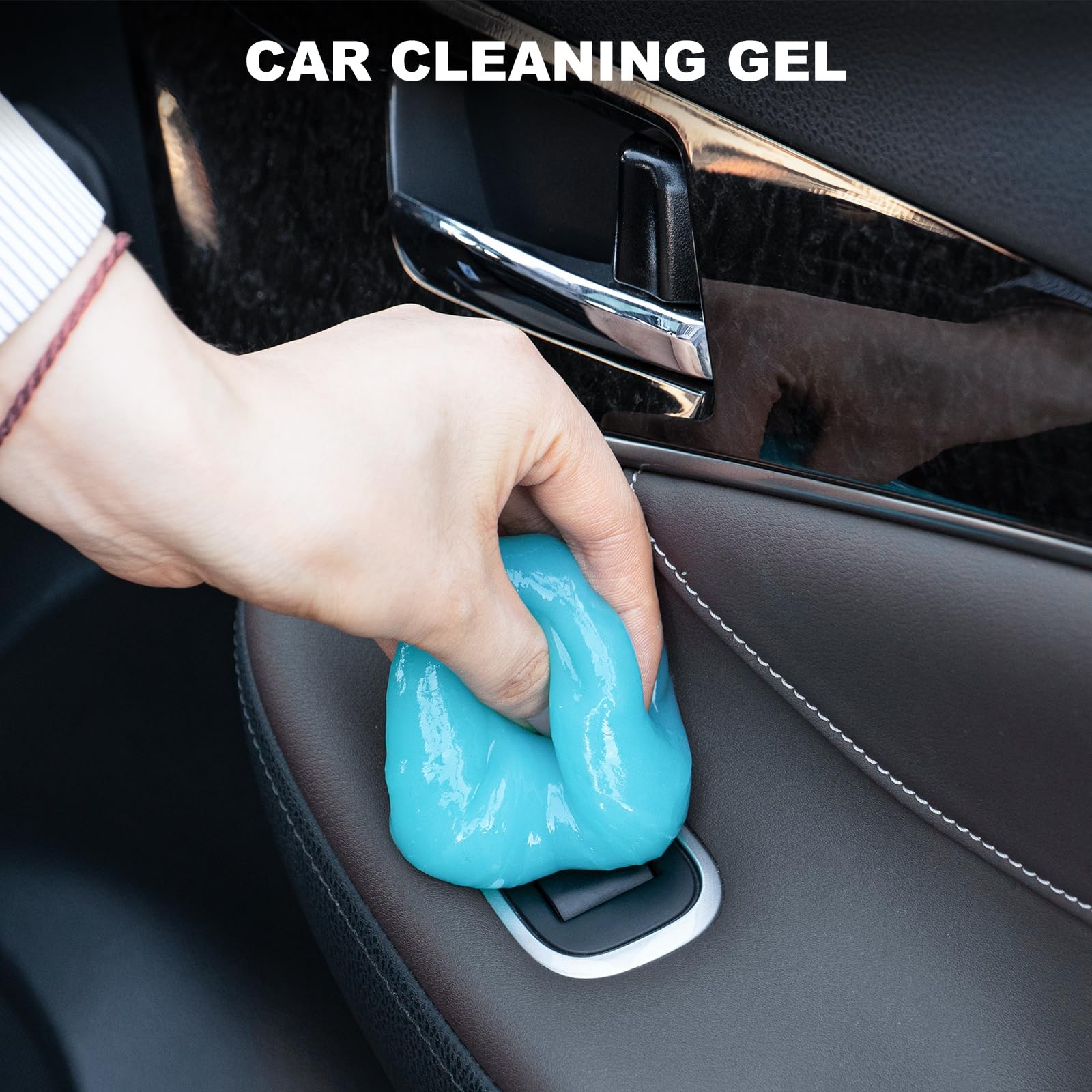 THINKWORK Car Interior Detailing Kit, Microfiber Duster with Cleaning Gel