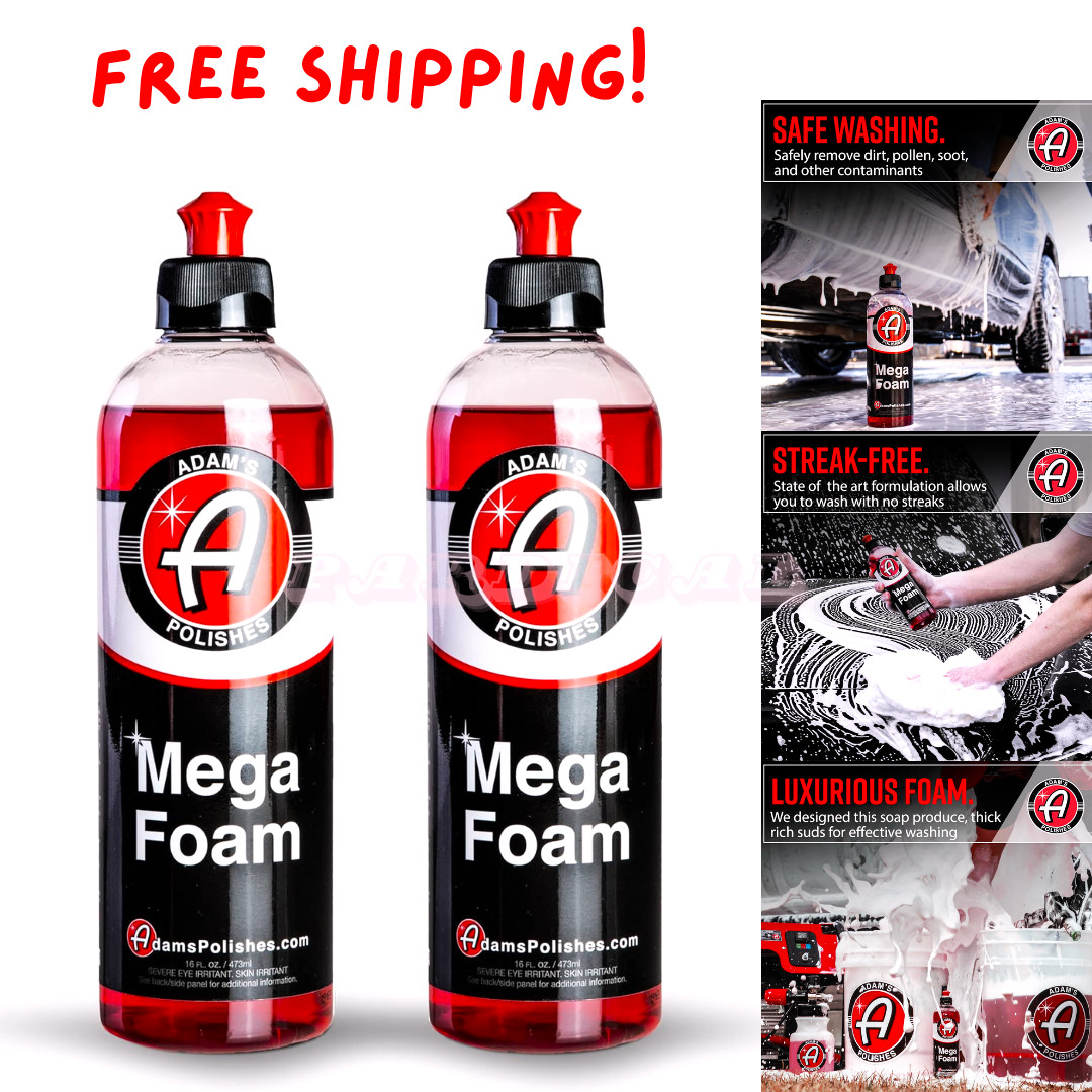 Adam’s Polishes Mega Foam 2-Pack – pH For Foam Cannon, Pressure Washer or Foam G