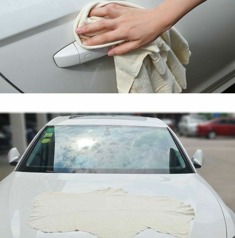 1 Pcs Chamois Cleaning Towel Genuine Leather Sponge Cloth Towel For Car Washing