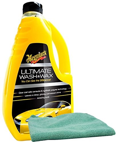 Meguiars Ultimate Wash & Wax (48 oz) Bundle with 1 Count (Pack of 2)