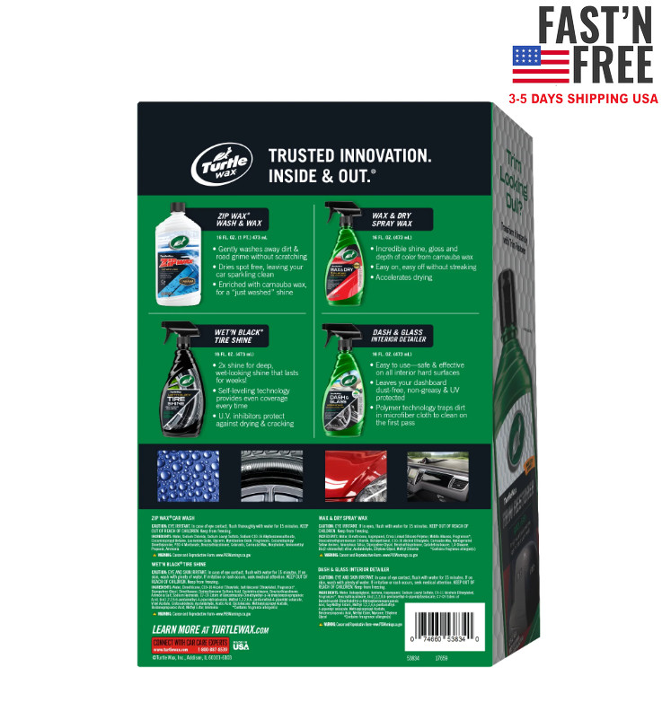 Turtle Wax Complete Car Care 4 Piece Kit, 53834