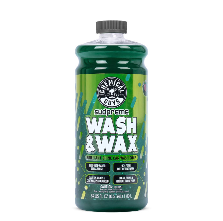 2 PACK Chemical Guys Sudpreme Car Wash & Wax, Extreme Shine Foaming, 64oz