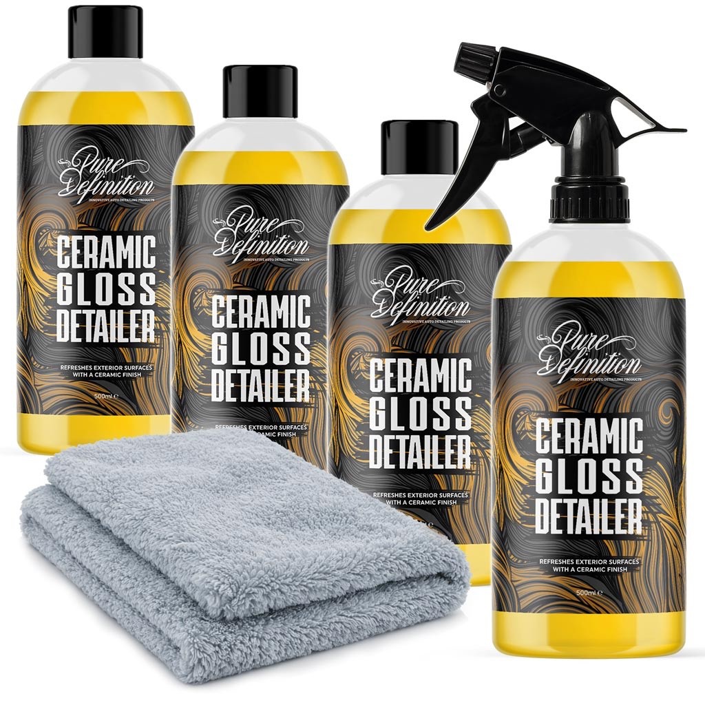 Ceramic Detailer Gloss Spray – SiO2 Wax Sealant For Paint, Glass & Trim Coating