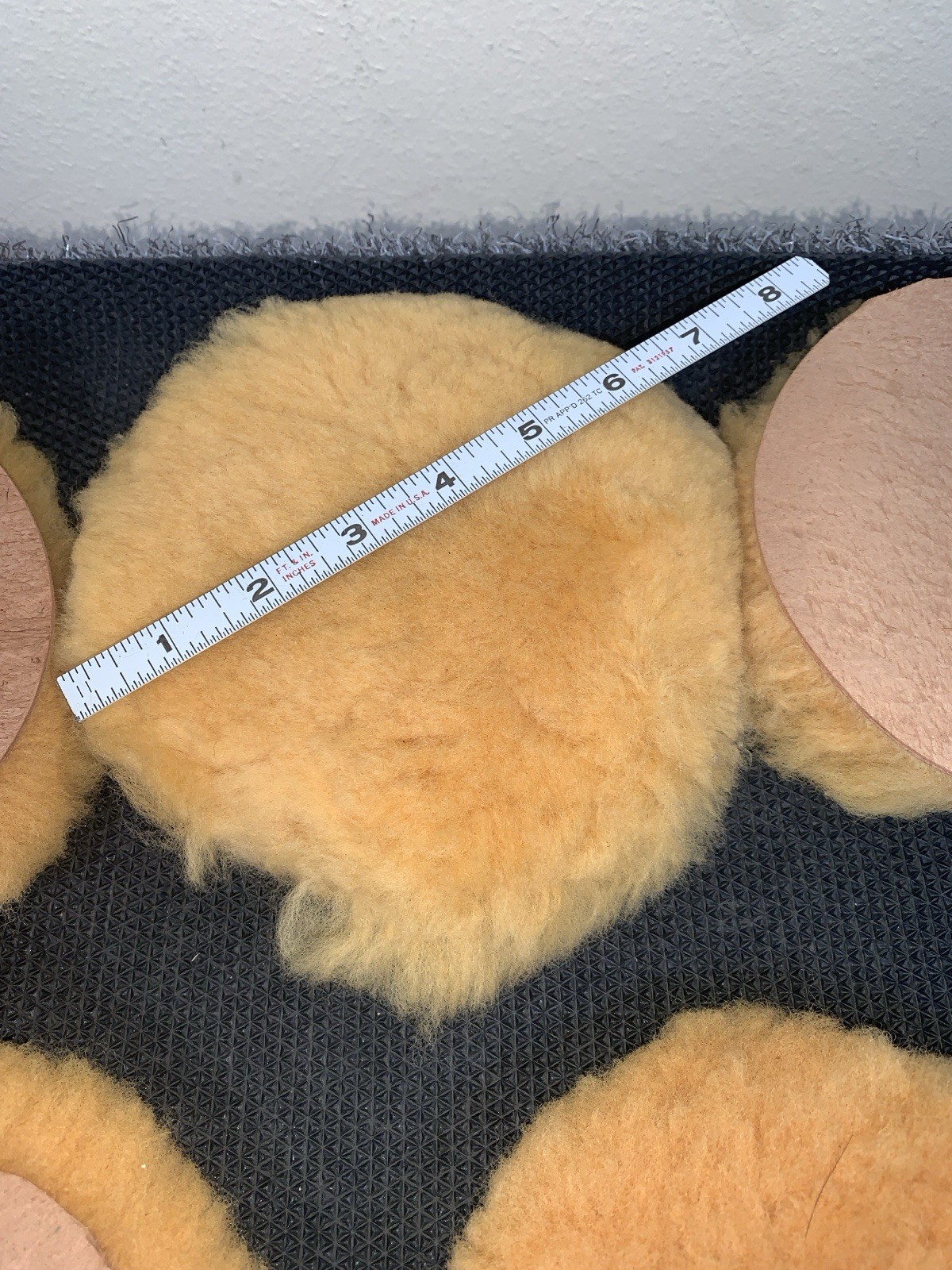 (5) together Polishing Pads 5.75″ sheep skin wool shearling buffing unused