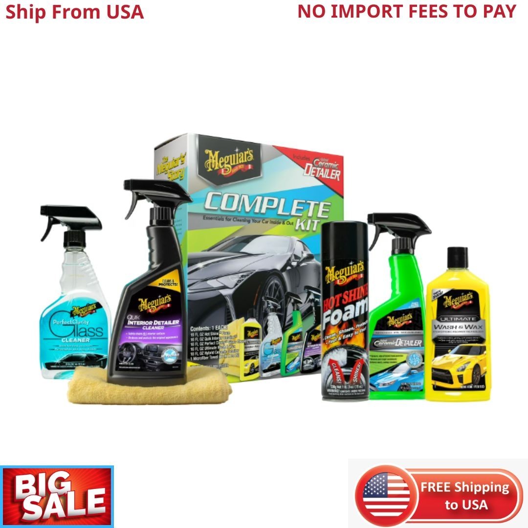 Meguiar’s Complete Car Care Kit, Car Detailing Gift Set for Car Lovers, Men, Dad