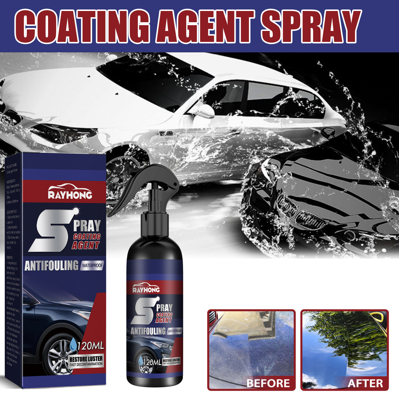 Car Coating Spray Care Paint Stain Removal Darkening Brightening Nano Coating