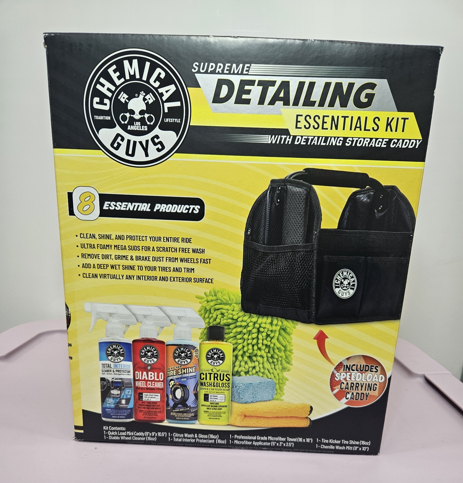 Chemical Guys Supreme Detailing Essentials Kit with Detailing Storage Caddy