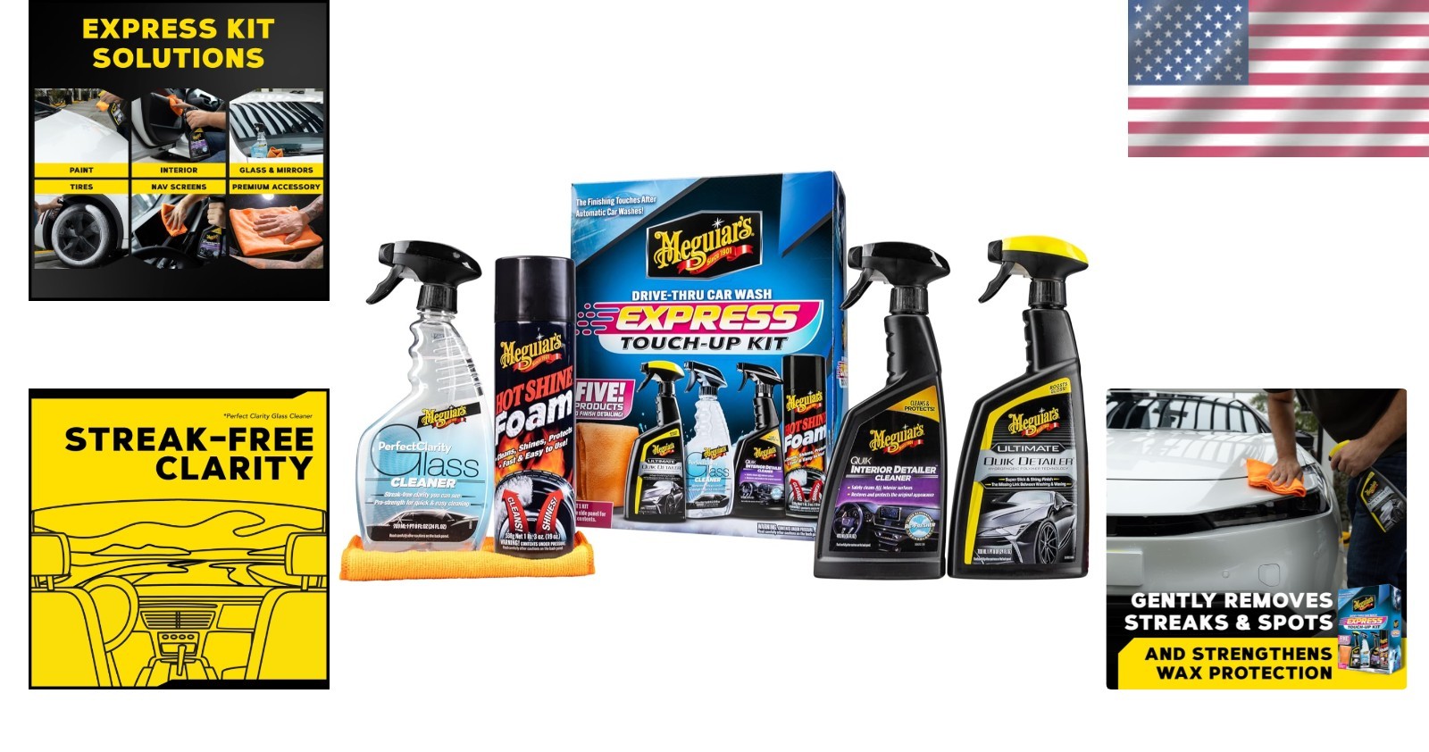 Ultimate Car Detailing Touch-Up Kit – Streak-Free Shine and Tire Foam Essentials