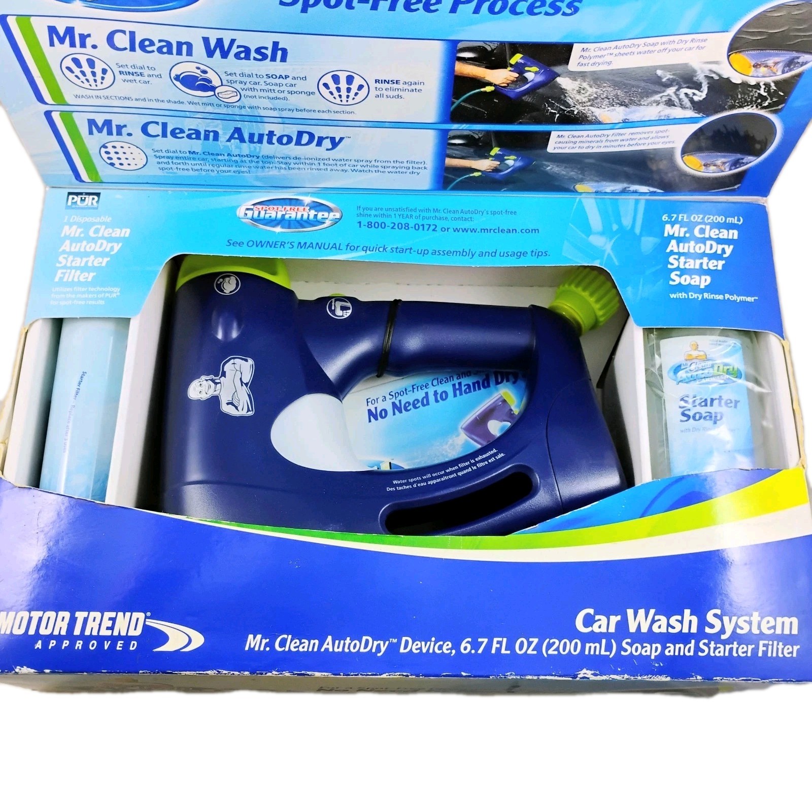 Mr Clean Auto Dry Car Wash Spot-Free Clean & Shine Spray System Complete