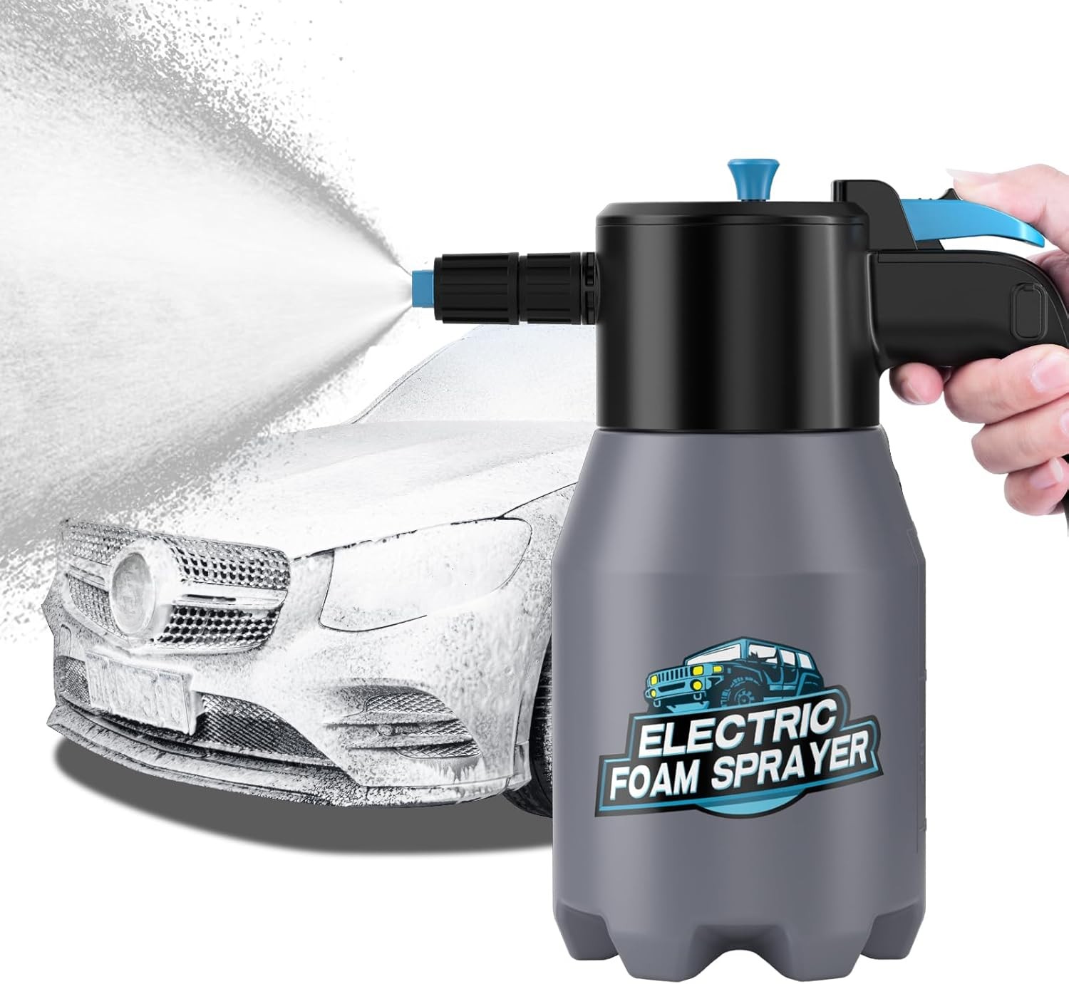 Electric Foam Sprayer for Car Wash, Pump Sprayer, Battery Powered,