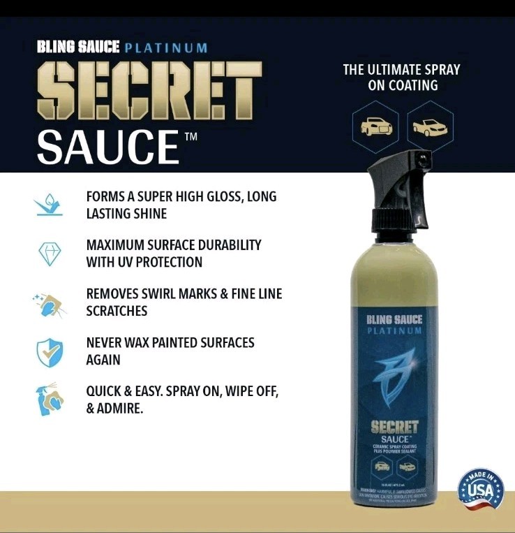 Bling Sauce Platinum Secret Sauce Ceramic Spray Coating 16oz