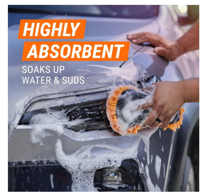 Armor All Microfiber Car Wash Mitt and Pad Set