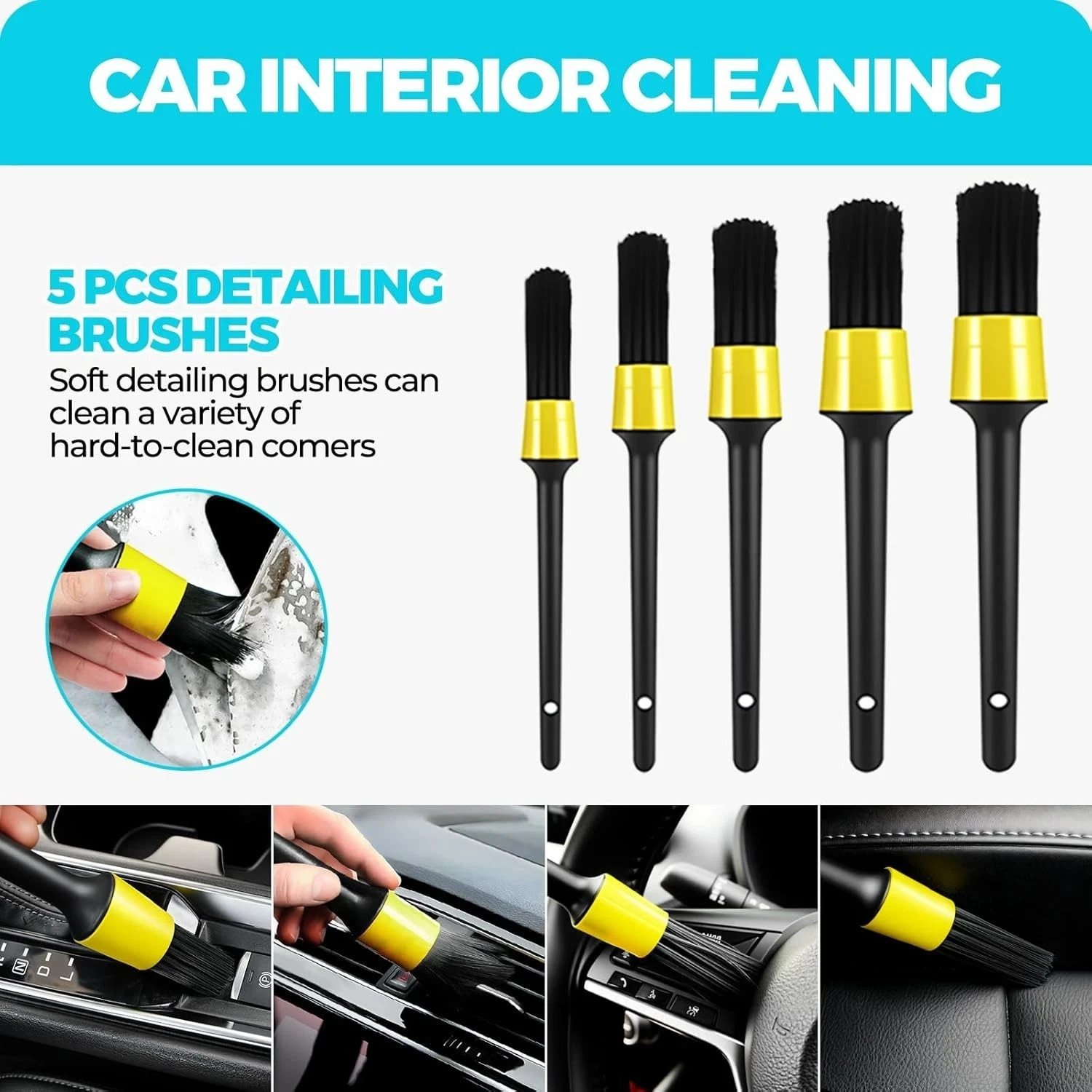 Car Detailing Kit Car Cleaning Tools Set Exterior Interior Wheels 30pcs