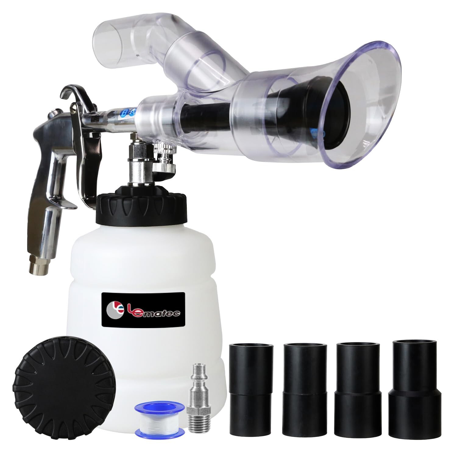 LE LEMATEC High Pressure Car Cleaning Gun & Kit – Extractor Vacuum Set, with …