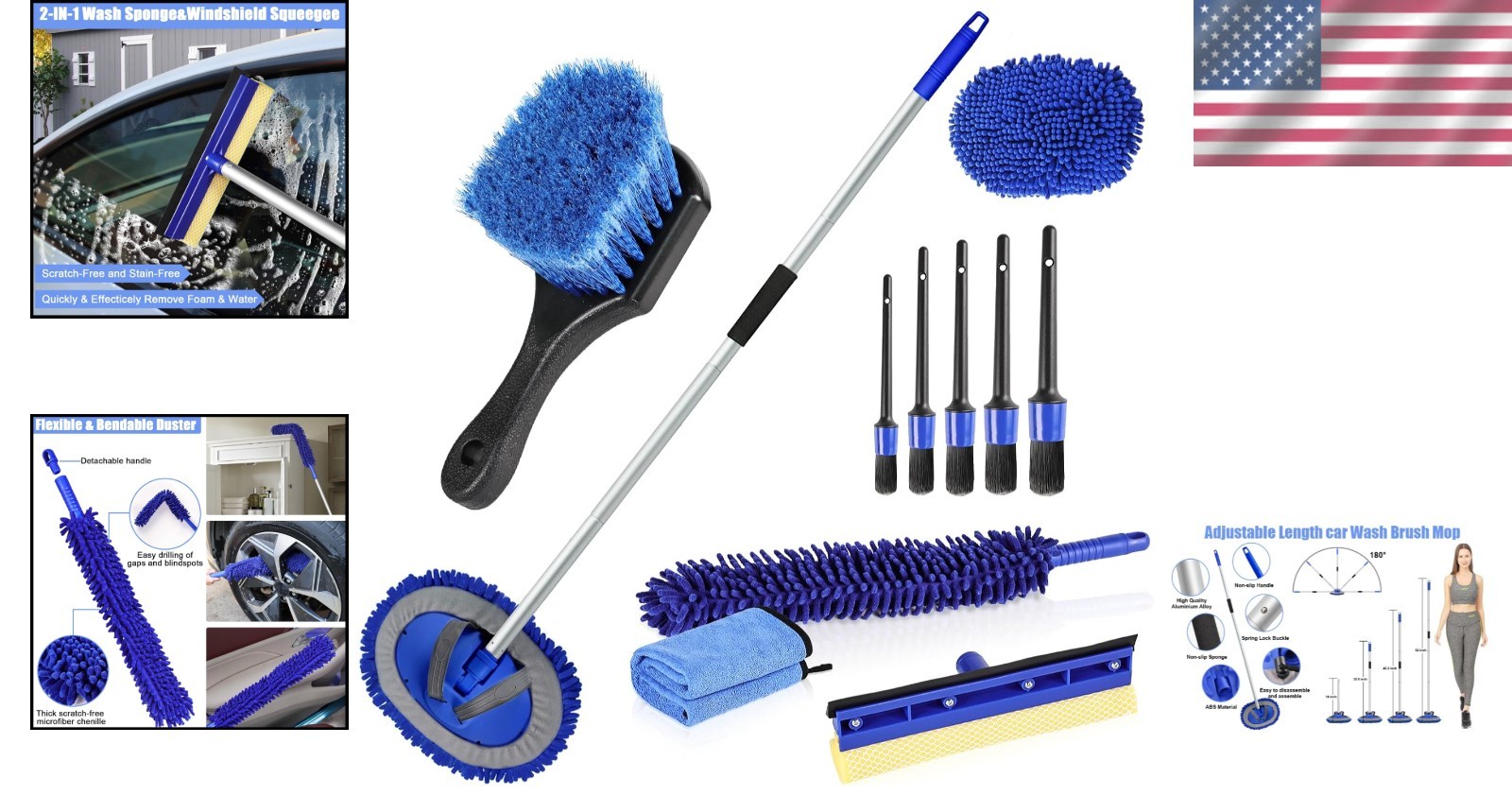 Ultimate 10-Piece Car Wash Brush Kit