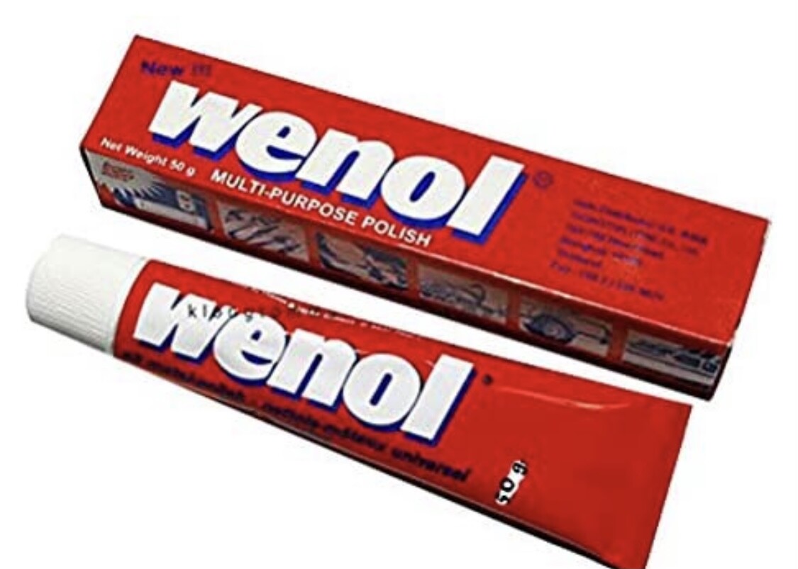 WENOL red – 50 grams -Metal Polish aluminum brass silver gold tin buffing paste