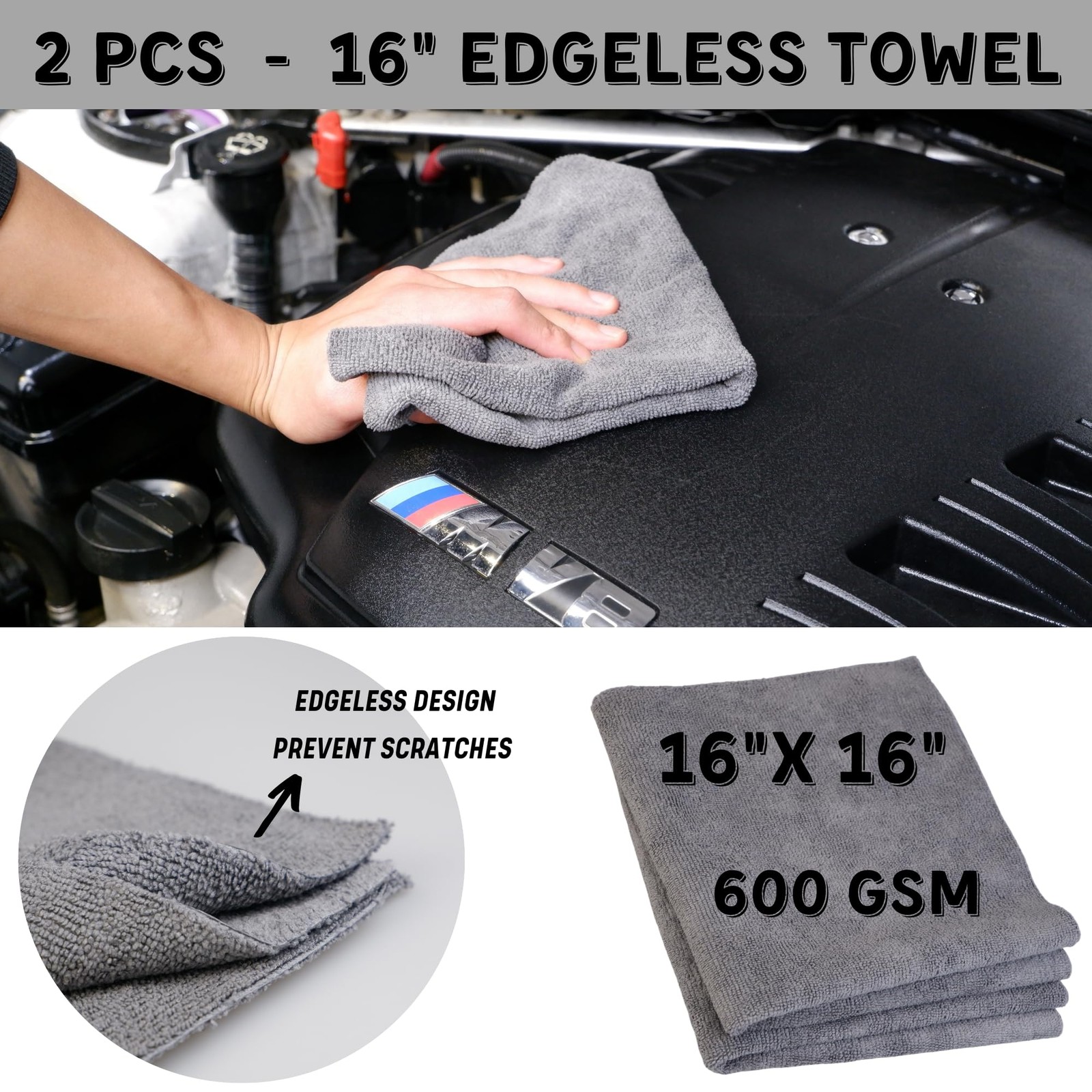7PACK Car Engine Bay Details Cleaning Kit, Soft-bristled 7 Pack