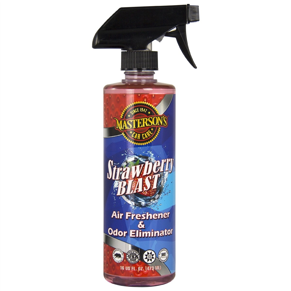 Masterson’s Car Care Strawberry Blast Air Freshener & Odor Eliminator 16OZ