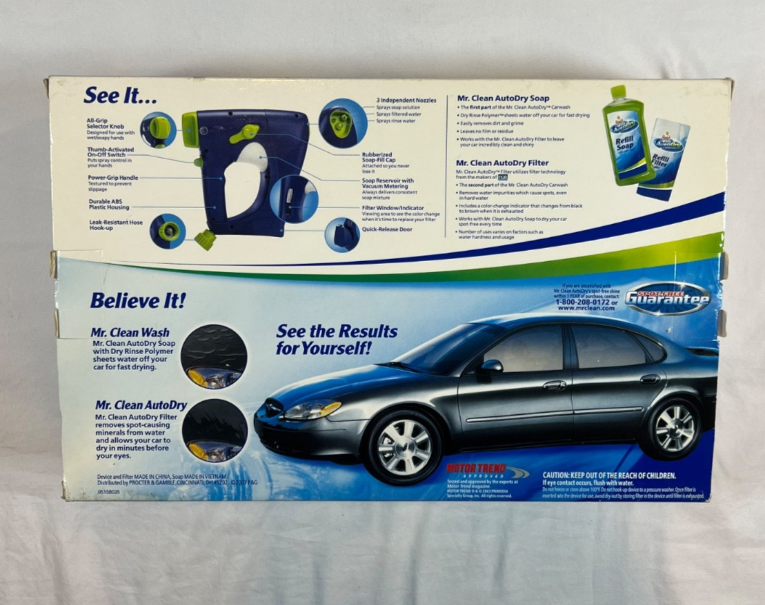 Mr. Clean Auto Dry Spot-Free New Clean Shine Car Wash Spray System Starter Kit