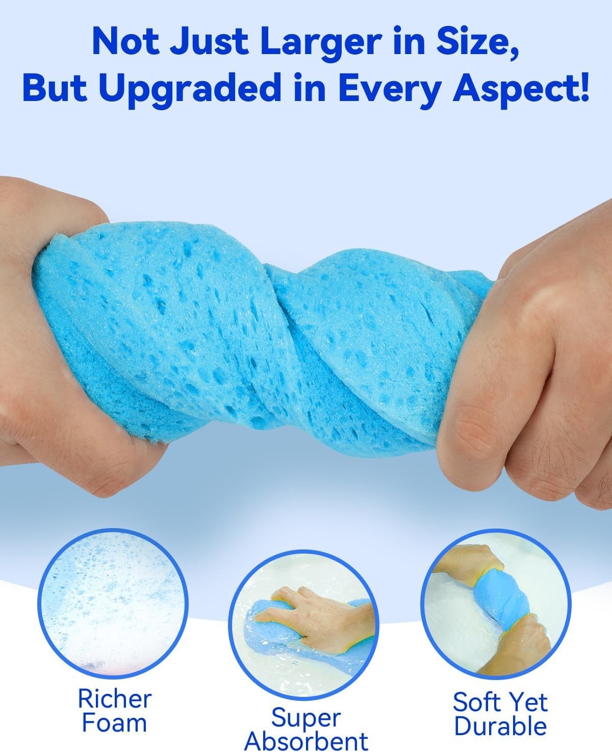 Vibrant 5-Pack Cleaning Sponges – 9.1″ x 4.3″, Perfect for All-Purpose Use
