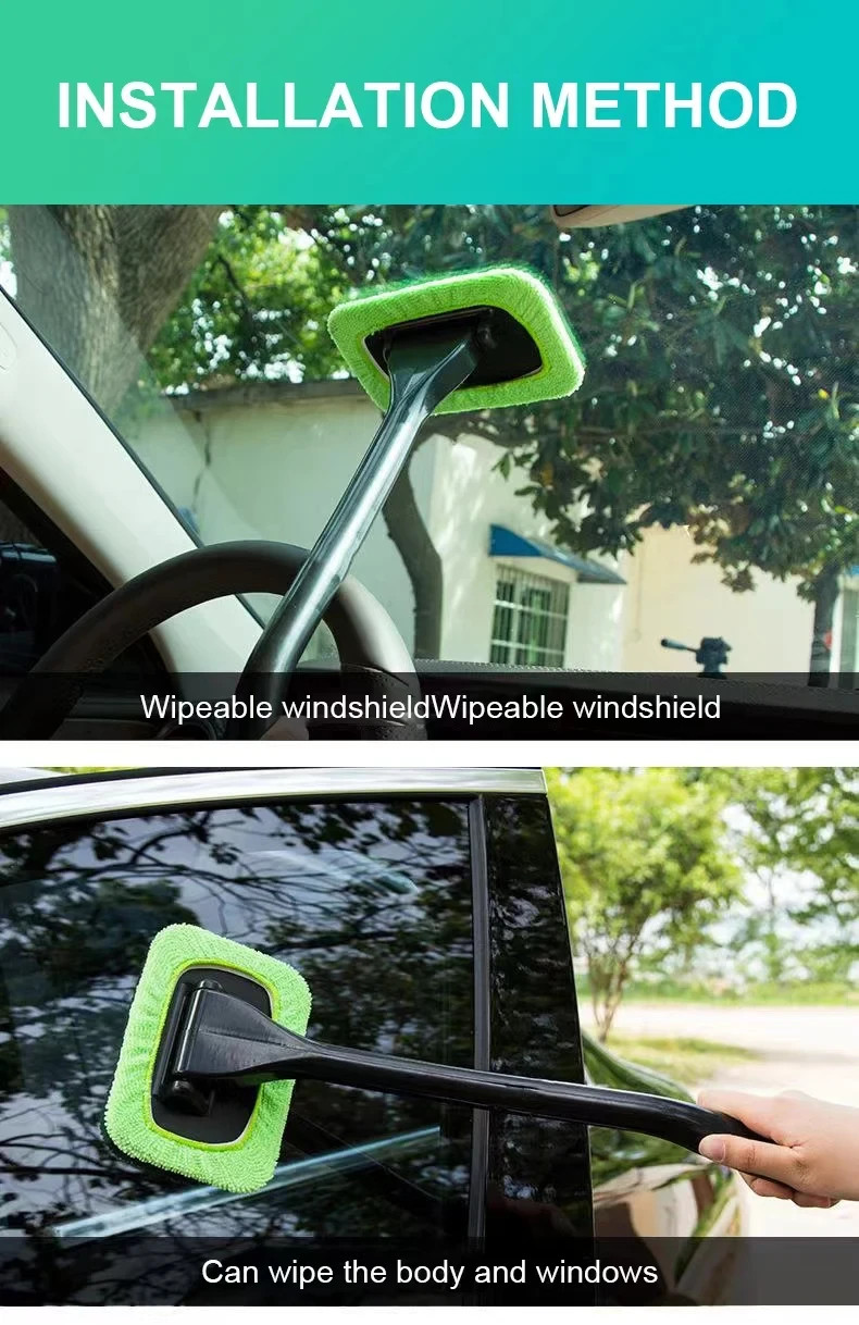 Car Window Cleaner Brush Kit Windshield Cleaning Wash Tool.