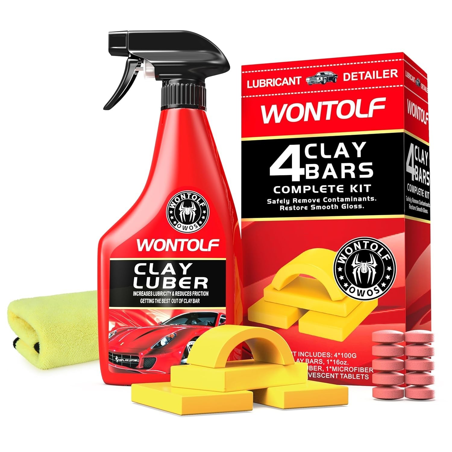 Car Clay Bars and Lubricant Kit – Professional Detailing for Auto Lovers