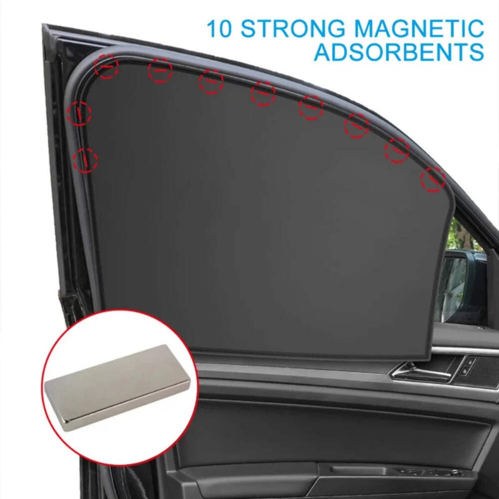 Magnetic Car Sunshade UV Protection Curtains Sun Shield Cover Double Sides Auto