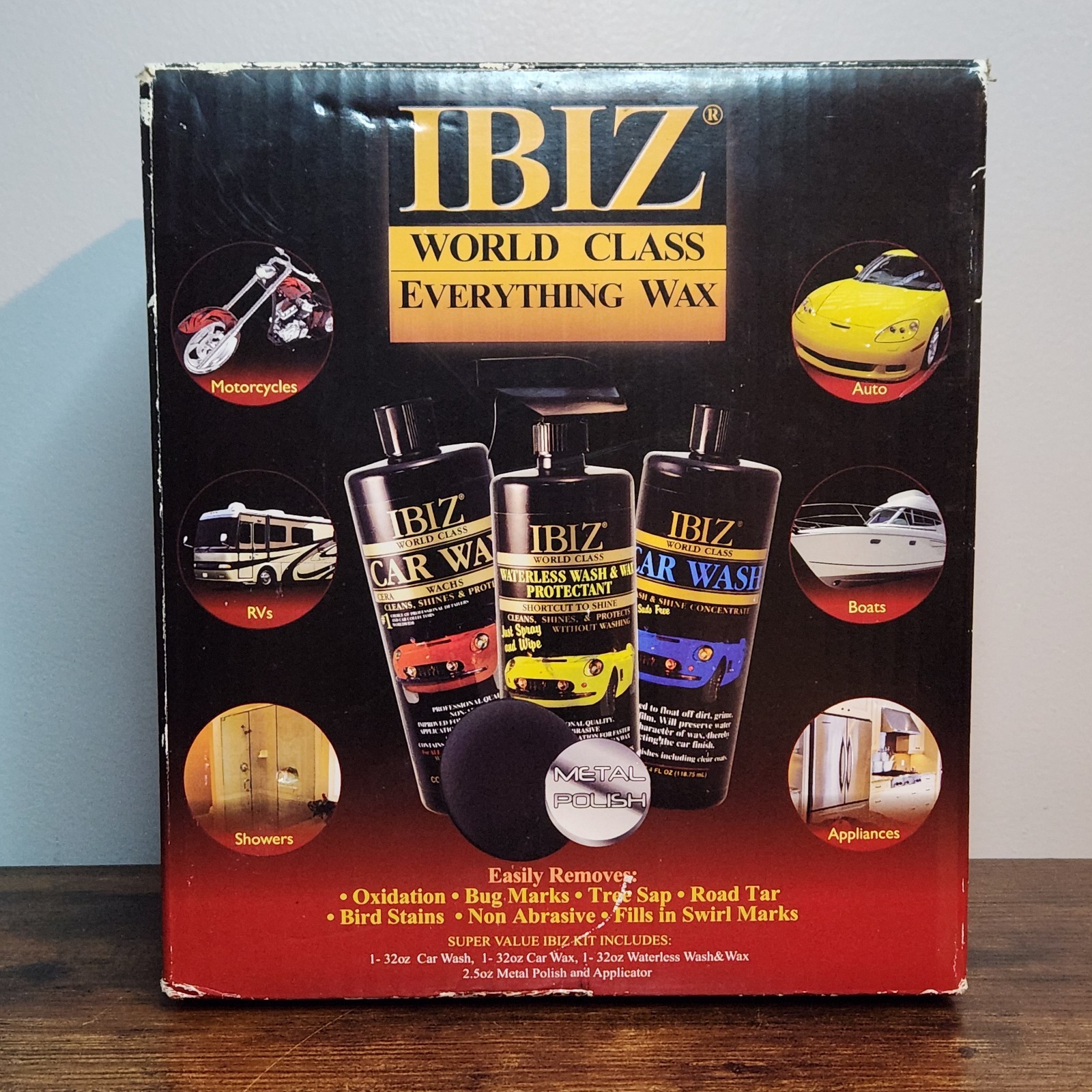 BIZ World Class Everything Wax – Multi‑Surface Wash Wax Polish Kit