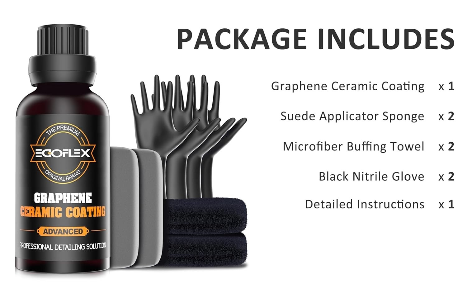 20H Professional Grade Graphene Ceramic Coating – 50ML Ultimate Protection Kit