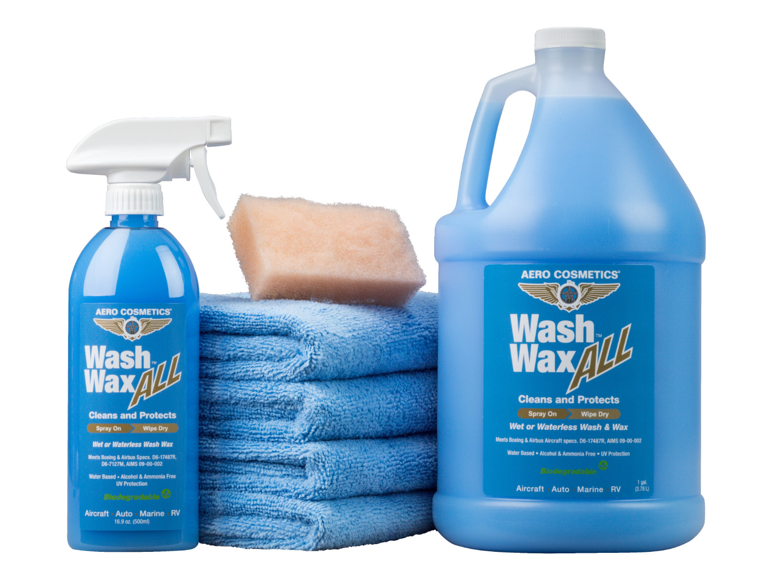Waterless Wash Wax All 144oz Kit Aircraft Quality for Car RV Boat Motorcycle