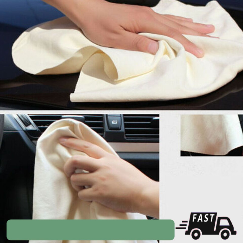 1PCS Car Cleaning Cloth Natural Chamois Leather Wash Drying Towel Absorbent Rag