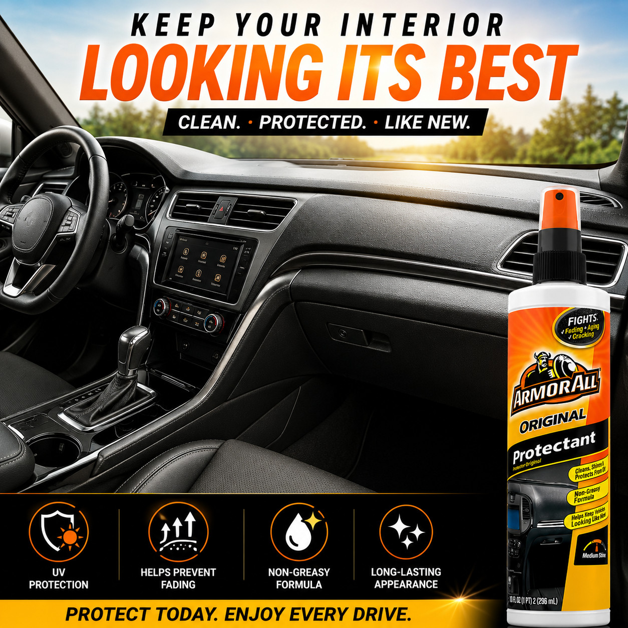 Armor All Dashboard & Trim Protectant 12 Pack Auto Detailing Spray 10 Oz