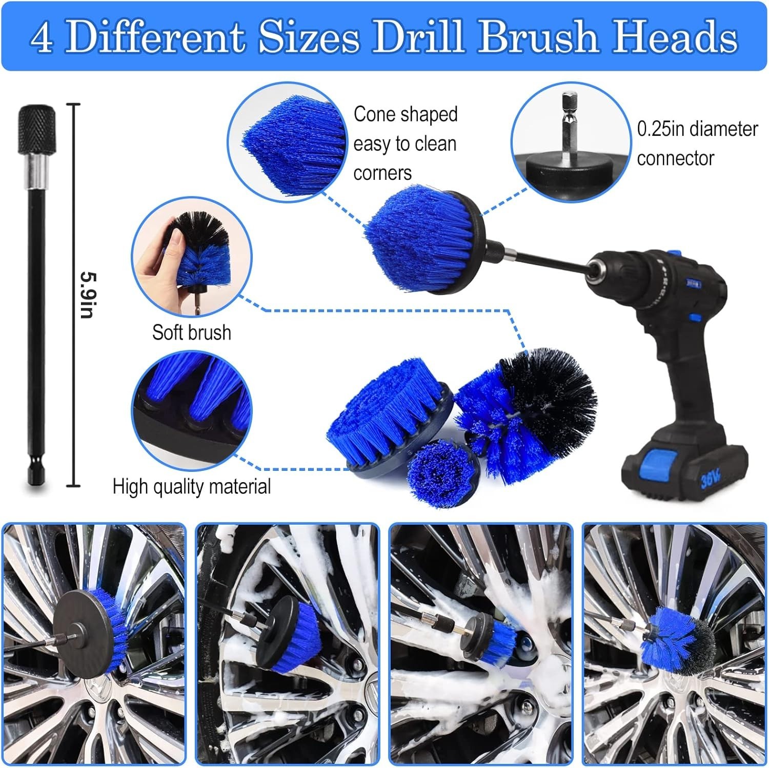 Ultimate 27PCS Car Detailing Brush Set – Waterproof & Multi-Surface Cleaners