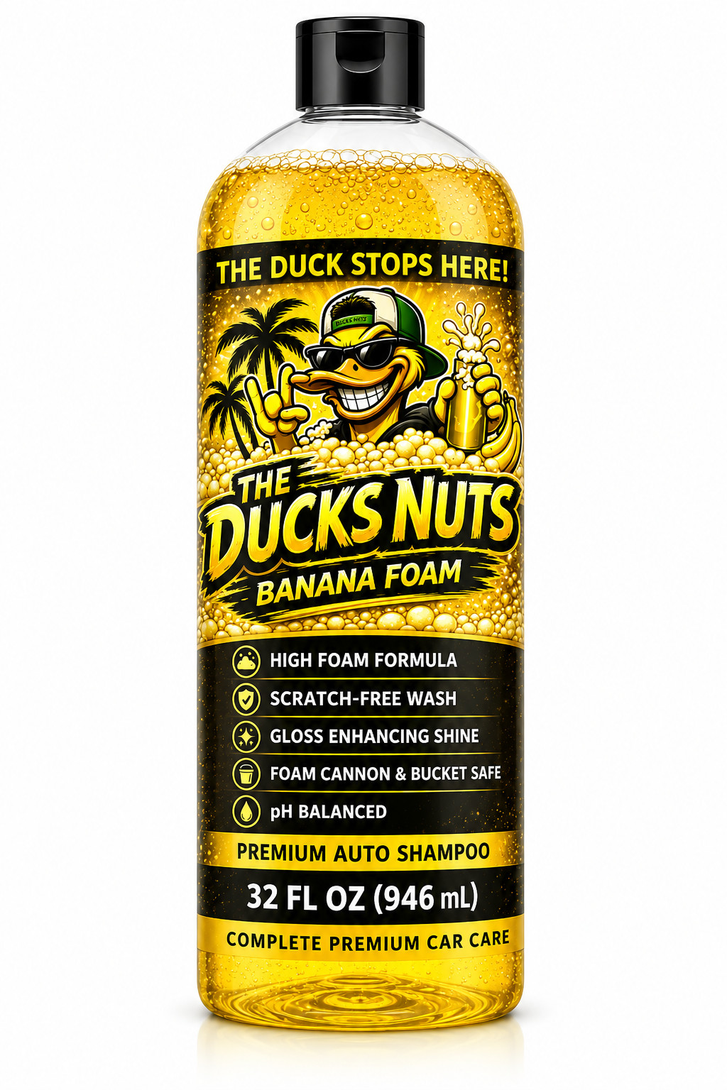 Ducks Nuts Banana Foam Car Wash Soap 32oz High Suds Auto Shampoo