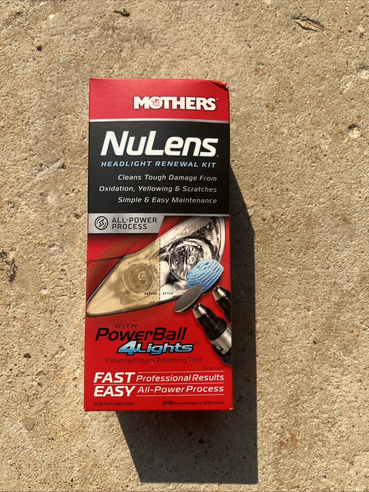 NEW Mothers NuLens Headlight Renewal Kit Lens Windows Restoration PowerBall Easy