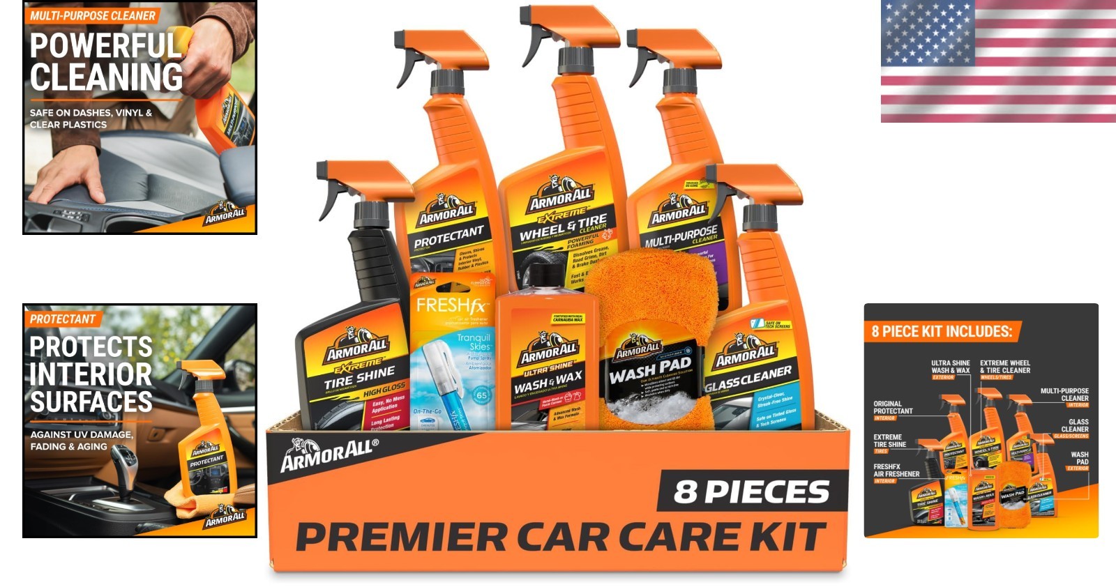 All-in-One Ultimate Car Cleaning Kit: 8 Essential Products for Auto Enthusiasts