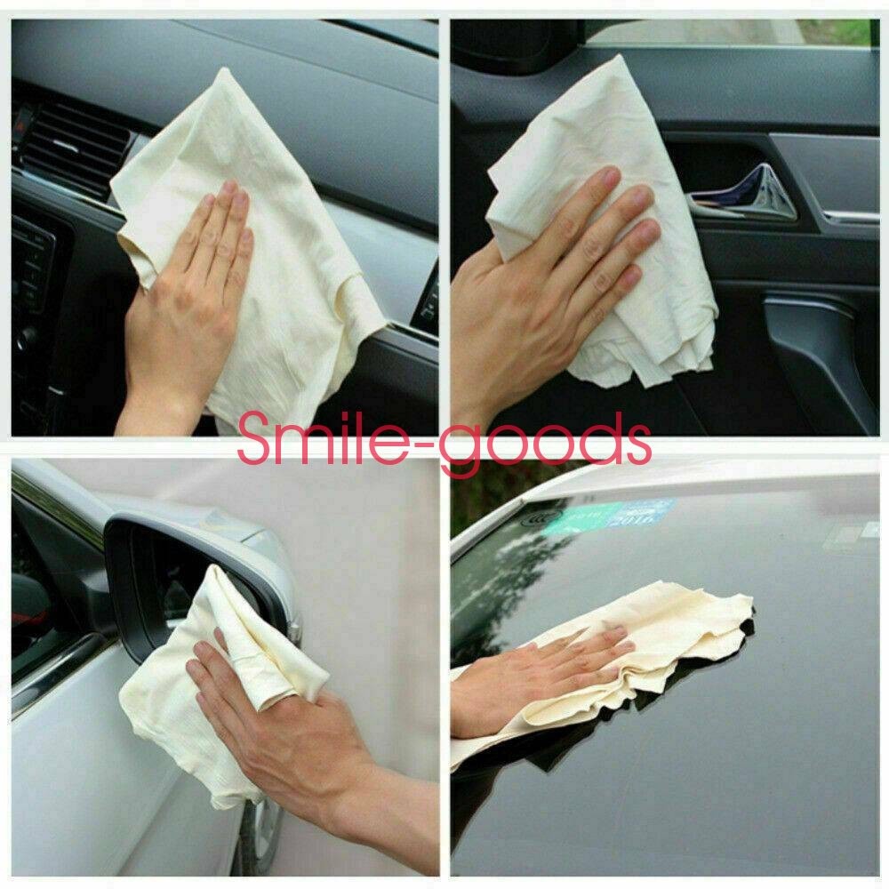 Large Natural Chamois Leather Car Cleaning Cloth Washing Absorbent Drying Towel