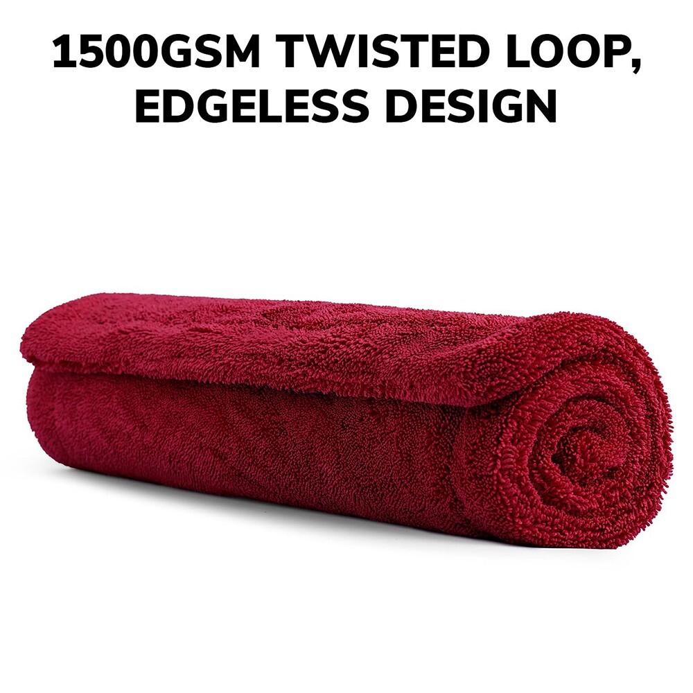 ShineXPro Microfiber Cloth Big Daddy 1500GSM Large 60x40CM Twisted Car Cleaning
