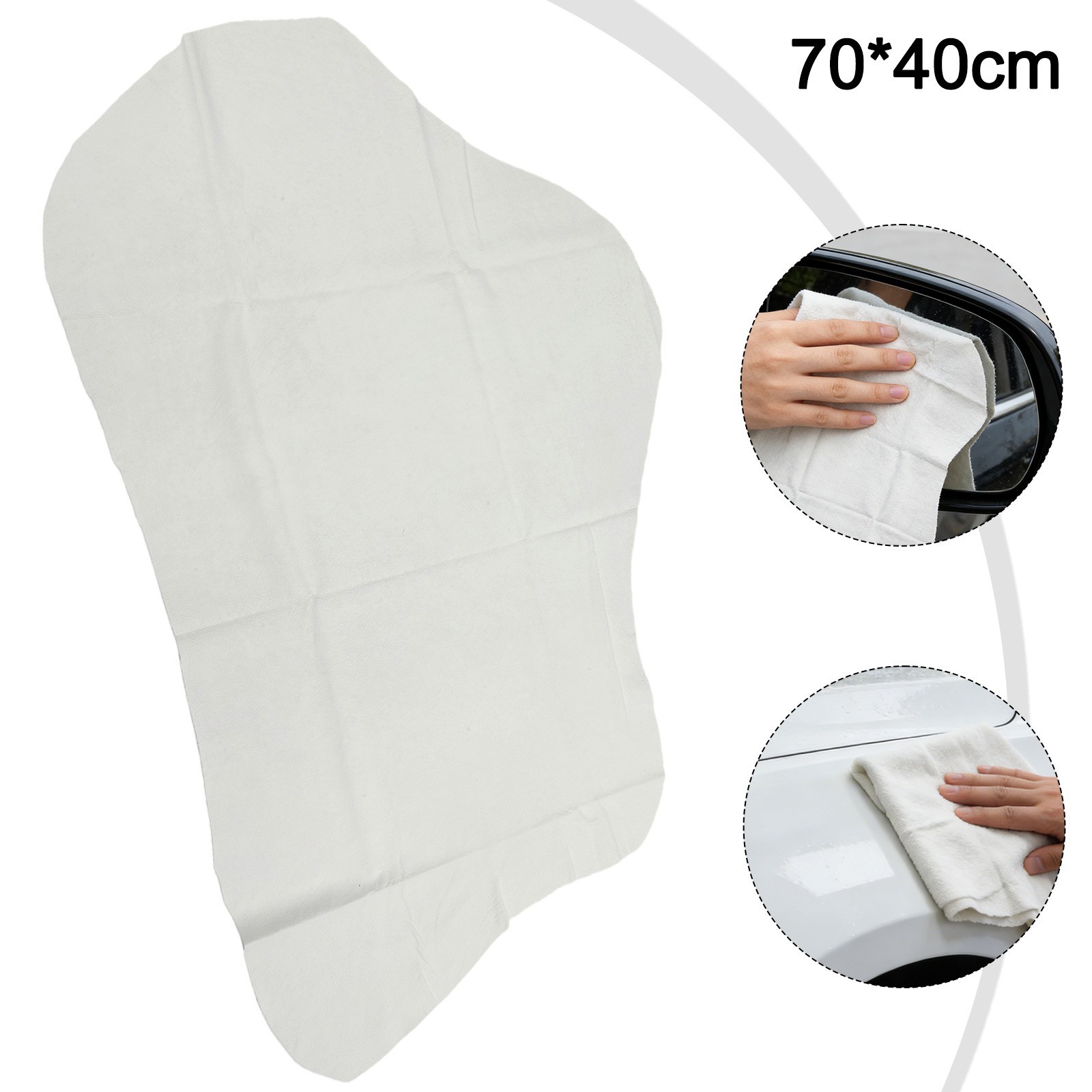 1* Natural Chamois Car Screen Cleaning Cloth Washing Absorbent Towel – 70*40cm