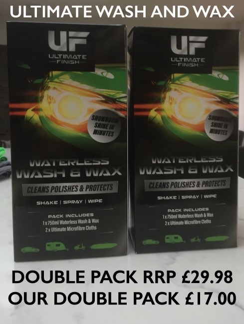Ultimate Finish Waterless Wash & Wax Kit – 750ml Spray + 2 x Microfibre Cloths