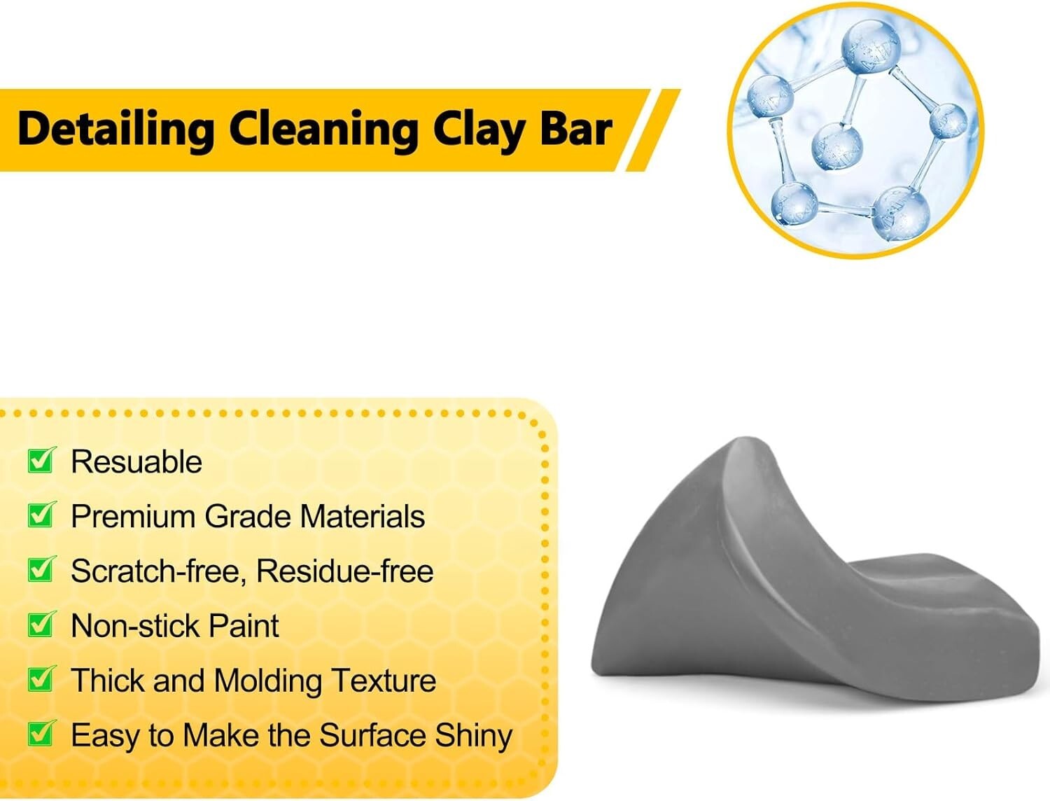 Car Clay Bar 4Pk 400g Premium Grade No Scratch Magic Bars Detailing Cleaner Kit