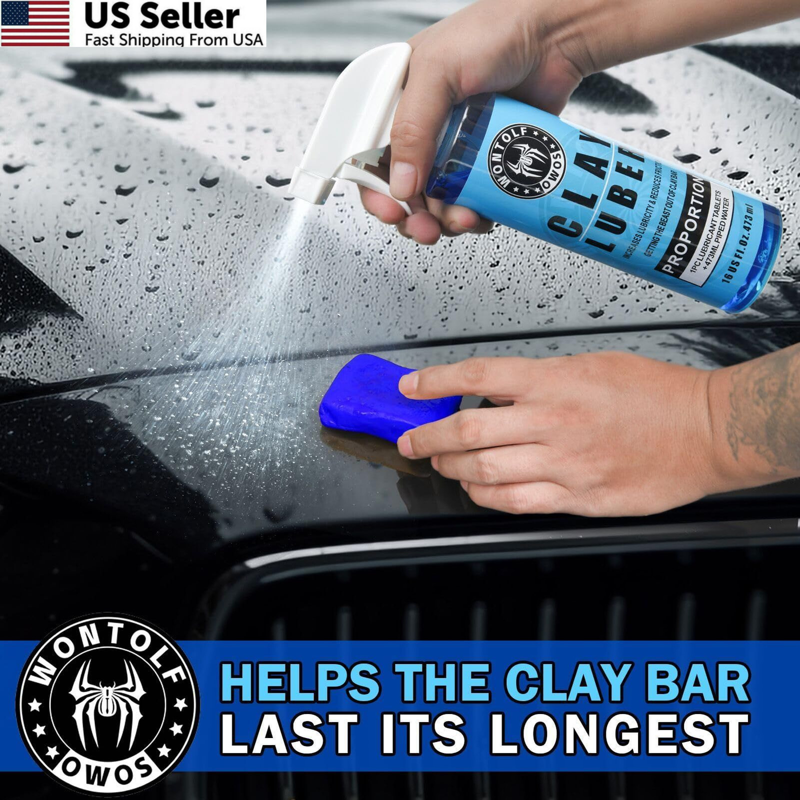 Wontolf 10 Pack Clay Bars Auto Detailing Premium Grade Magic Bar Blue