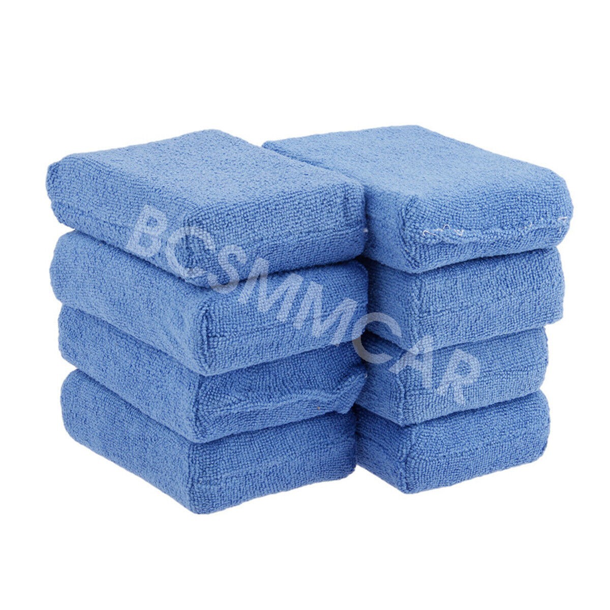 Microfiber Foam Sponge Applicator Pad Blue Car Wash Wax Polish Detailing Cleaner