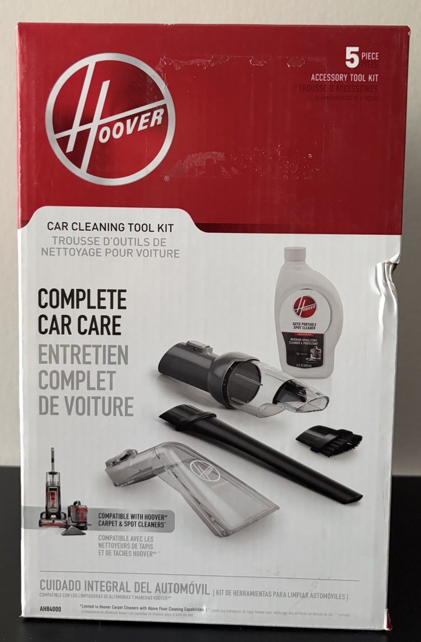 Hoover 5-Piece Car Cleaning Tool Kit AH84000 Compatible W Carpet & Spot Cleaners